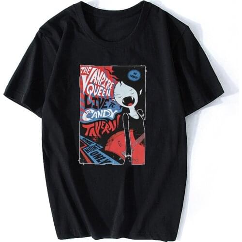 Short Sleeve Funny Design Adventure Time Mens T-shirt - Marceline Vampire Queen Live At Candy Tavern Aesthetic Men Tumblr