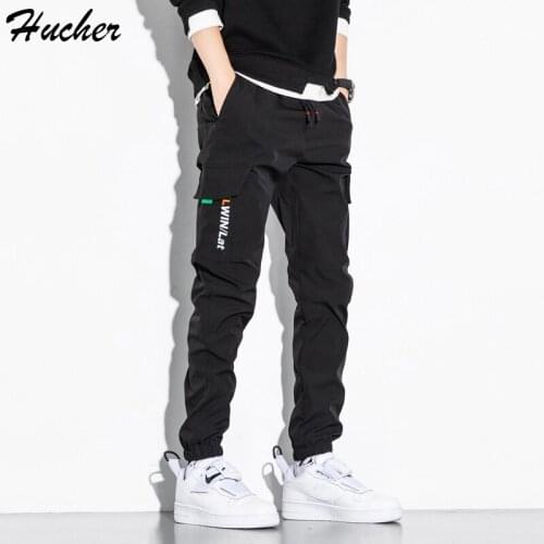 Huncher Mens Cargo Pants Men 2021 Side Pockets Joggers Tactical Military Trousers Streetwear Black Pants Men Plus Size 8XL