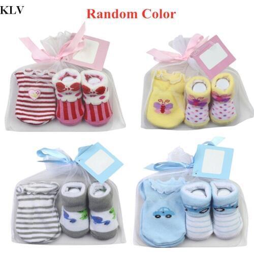 Cartoon Soft Baby Cotton Socks + Anti-Scratch Gloves Set for Baby Boys Baby Girls Infant 0-6 Months Newborn Gift Baby Accessory