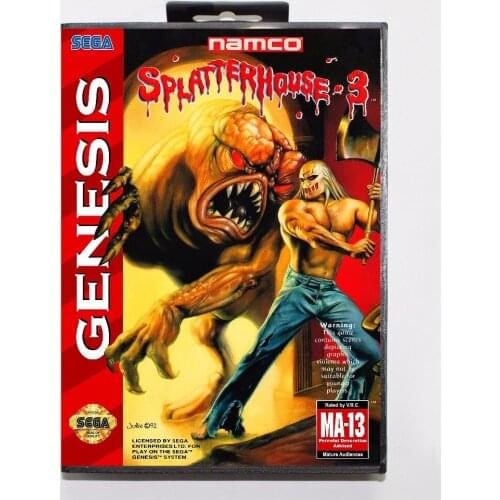 New Arrival Splatterhouse 3 Game Cartridge 16 bit MD Game Card With Retail Box For Sega Mega Drive For Genesis