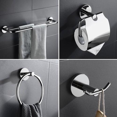 Bathroom Accessories Stainless Steel Polish Toilet Paper Holder Towel Bar Robe Hook Towel Ring