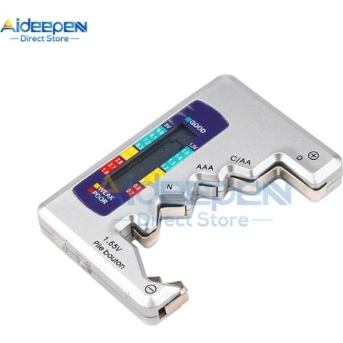 Digital Battery Tester LCD Display C D N AA AAA 9V 1.5V Button Cell Battery Capacity Check Detector Capacitance Diagnostic Tool