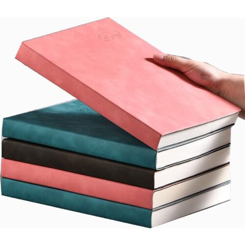 A4/480 Page Thick Notebook School Office Supplies Plan Schedule Organizer Stationery Blank Grid Soft Leather Christmas Gift