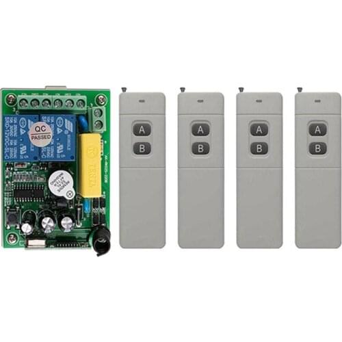 3000m Long Range Universal Wireless Remote Control Switch AC 220V RF 2CH 2 CH 10A Relay Receiver Module and RF Remote Controls