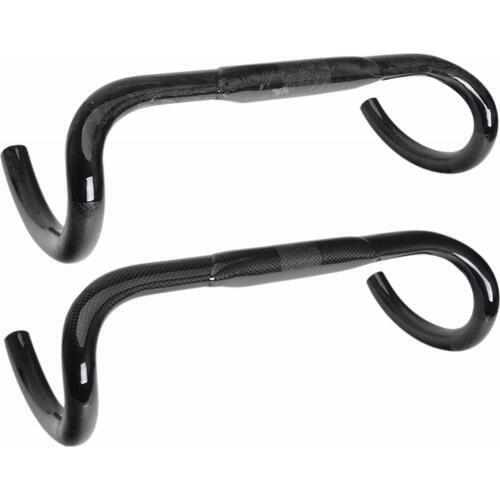 Full Carbon Fiber Road Bike Handlebar Glossy 3K/UD Drop 125mm Reach 80mm 31.8*400/420/440mm Cycling Bent Bar 210g
