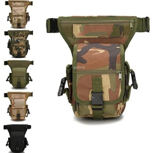 Military Tactical Drop Leg Bag EDC Tool Thigh Pack Outdoor Hunting Bag Waist Pack Motorcycle Riding Men Military Waist Packs