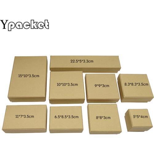 High Quality Box For Jewelry 50pcs/SetNecklace Pendant Ring Earring Packaging Boxes Kraft Paper Boxes Jewellery Organizer Box