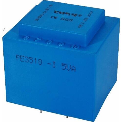 YHDC PE3518-I Power 5VA 110V/2*12V Encapsulated transformer for PCB Mounted isolation transformer