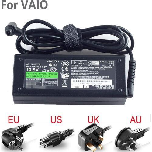 19.5V 4.7A 90w AC Adapter Battery Charger for Sony Vaio VGN Series ,Power cord included