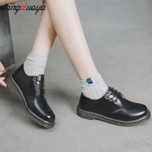 Vintage shoes Oxford Shoes For Women Pu Leather Flat Shoes Woman British Style Brogues Flats Retro Brown Black chaussures femme
