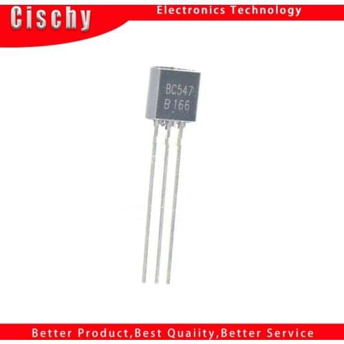 100pcs/bag BC547 TO-92 45V / 0.1A NPN transistor low power