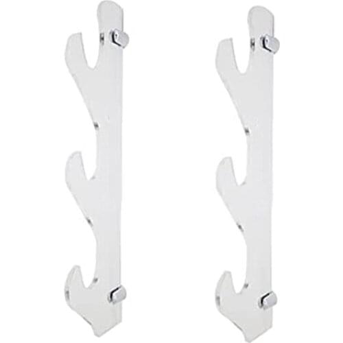 2Pcs Acrylic Three-Layer Wall-Mounted Samurai Sword Display Rack Hanger Support All Swords