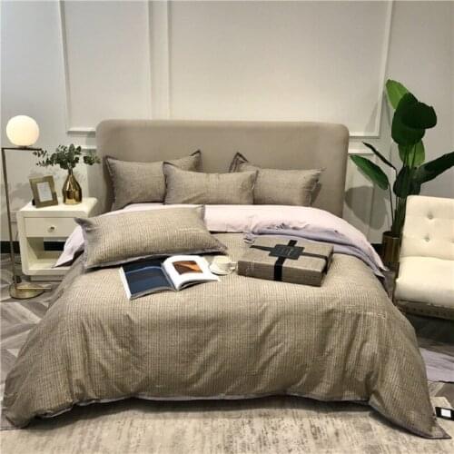 2020 Hot Sale Bedding Set Light luxury Nordic style 80 super soft brushed pure cotton 4pcs autumn winter thick Duvet Cover 1.8m