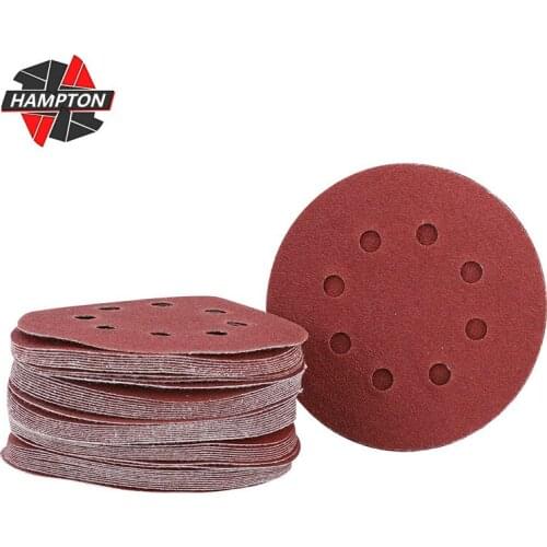 5 Inch 8 Hole Sanding Discs 20pcs Sanding Paper 60-240 Grit Round Sanding Disc For Polishing Tools Sander Polishing Pad