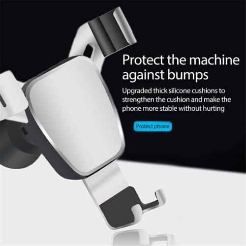New alloy car Auto mobile phone bracket Universal Car Phone Holder Gravity Car Bracket For iPhone Samsung Phone 4.3-6.5 inches