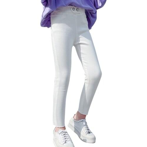 Pants For Girls Solid Color Girl Slim Pants Children Casual Style Childrens Pants Spring Autumn Girls Clothes