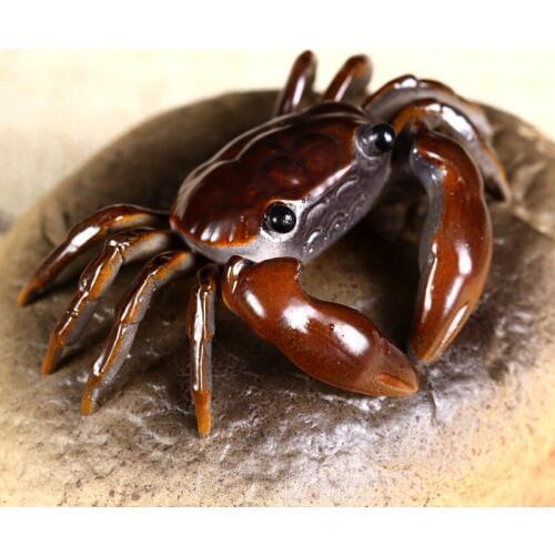 Boutique Purple Clay Tea Pet 3D Crab Tea Pets That Change Color When Using Hot Water Gifts Ceramic Crafts Free Shipping