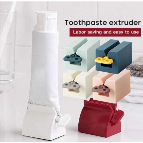 Toothpaste Dispenser Tube Squeezer Tooth Paste Squeezer Facial Cleanser Press Rolling Holder Bathroom Accessories For Kids