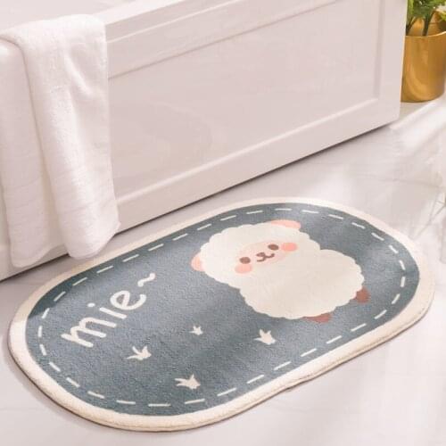 Household doormat cartoon bath mat bathroom floor mat super absorbent and quick-drying floor mat non-slip bedroom bedside carpet
