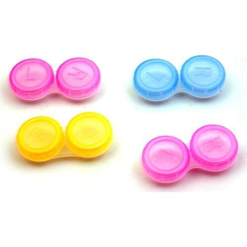 Glasses Cosmetic Contact Lens Box Portable Travel Kit Holder Container Candy Color Eyewear Bag Lenses Eyewear Box #734