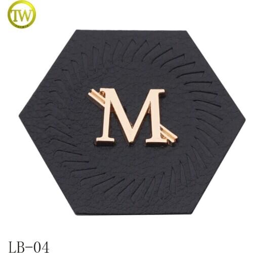 Custom personalized metal logo genuine leather label/leather patch and tags for garment