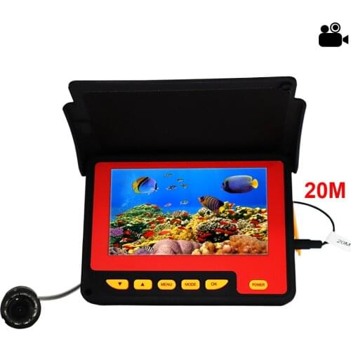Fish Camera Underwater Fishing Camera Video Recorder 20M Cable 4.3'' HD LCD 1000TVL Fishfinder Camera