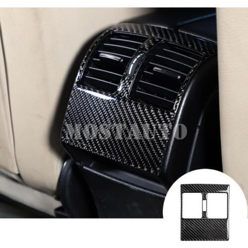 For Benz C Class W204 S204 Carbon Fiber Console Rear Air Vent Outlet Cover 2007-2013 2pcs Car Accessories Interior Car Decor