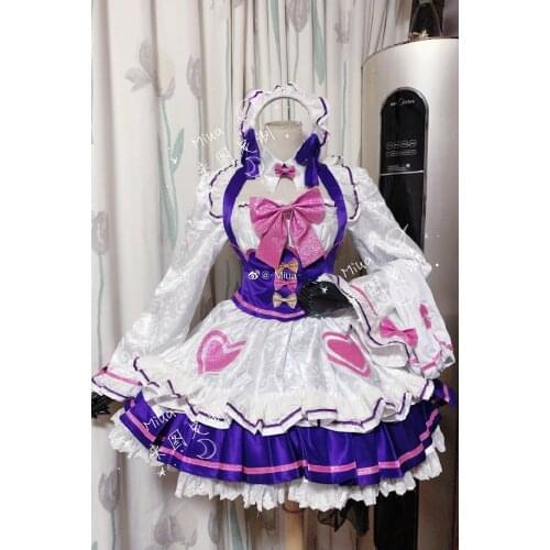 [Customized] Hololive VTuber Shirayuki Mishiro Lovely Lolita Dress Uniform Cosplay Costume Halloween Party Outfit For Women Girl