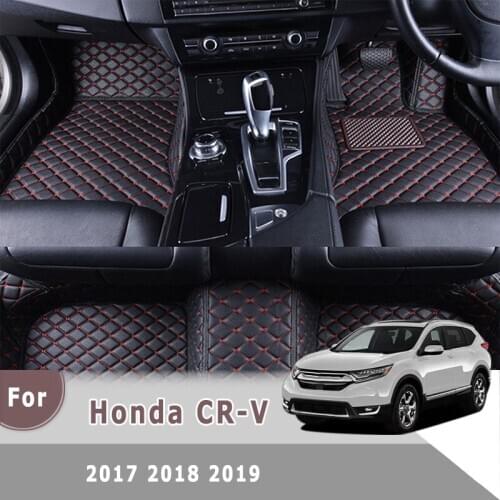 RHD Carpets For Honda CR-V CRV CR V 2019 2018 2017 Car Floor Mats Auto Parts Leather Covers Accessories Protect