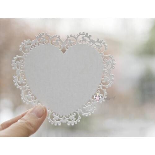 Mmao Crafts Metal Steel Cutting Dies Baby letter lace heart frame Stencil For DIY Scrapbooking Paper/photo Cards Embossing Dies