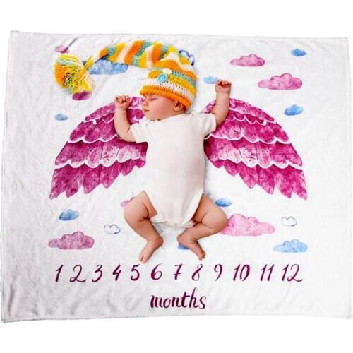 Soft Infant Baby Milestone Photo Props Background Blankets Play Mats Backdrop Cloth Calendar Photo Accessories Nordic