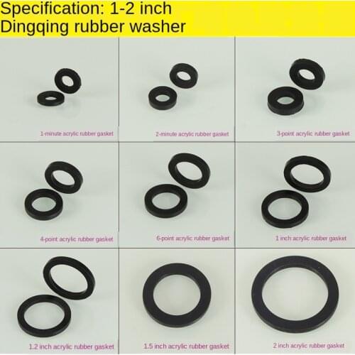 1 / 2 / 3 / 4 / 6 Point 1 / 1.2 / 1.5 / 2 Inch Nitrile Rubber Gasket Seal Washer Joint Flat Washer 20Pcs