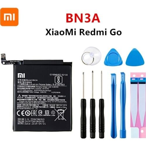 Xiao mi 100% Orginal BN3A 3000mAh Battery For Xiaomi Redmi Go BN3A High Quality Phone Replacement Batteries +Tools