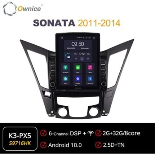 Ownice Octa 8 Core Android 10.0 Car Radio ForHyundai SONATA 2011 2012 2013 2014 GPS Multimedia Stereo Player Tesla Style 4G LTE