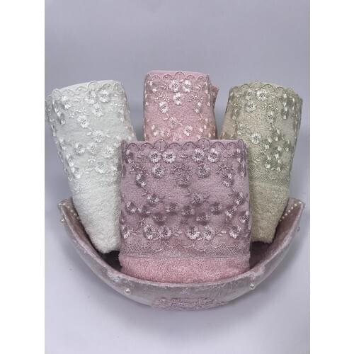 Newhome Life French Laced Curling 4'lü Hand Towel