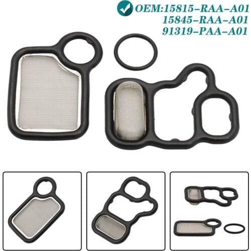 For Acura RDX RSX TSX Honda Accord/CR-V Component Cylinder Head Solenoid Valve Gasket Engine Seal Valve Filter 15845-RAA-A01