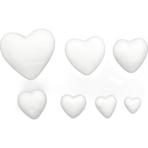 Polystyrene Styrofoam Foam Ball White Craft Heart-shaped For DIY Christmas Party Decoration Supplies Gifts
