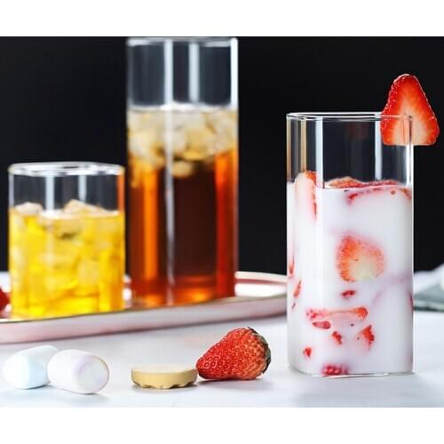 Glass mug New 1Pcs 250-450mL Heat Resistant Transparent Beer Glass Cup cola milk mug Office Coffee Tea Whiskey Wine glass Mug