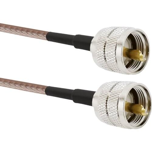 UHF RF RG316 Cable For HAM & CB Radio,Antenna Analyzer,Dummy Load,SWR Meter UHF PL-259 Male Plug To UHF Male PL259 Connector