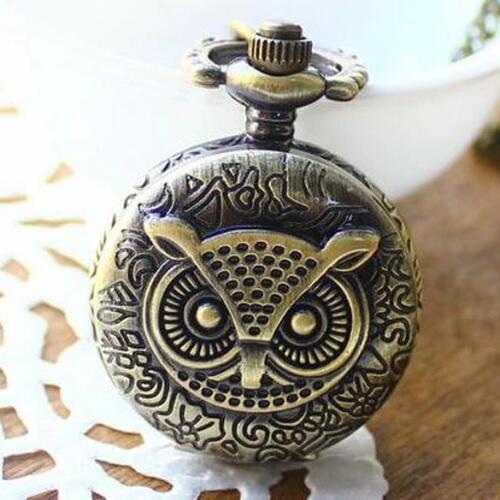Unique Antique Fashion Alloy Vivid Owl Pocket Watch Pendent Necklace Chain Vintage Watch Active Clock E2shopping TT@88