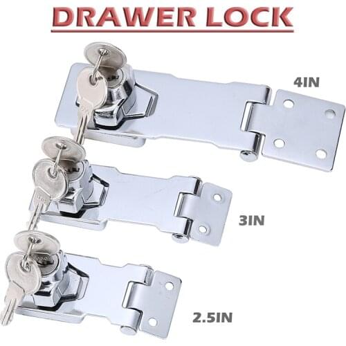 Zinc Alloy Hasp Lock Staple Easy Install Door Lock Shed Latc Household Parts 50mm/75mm/100mm