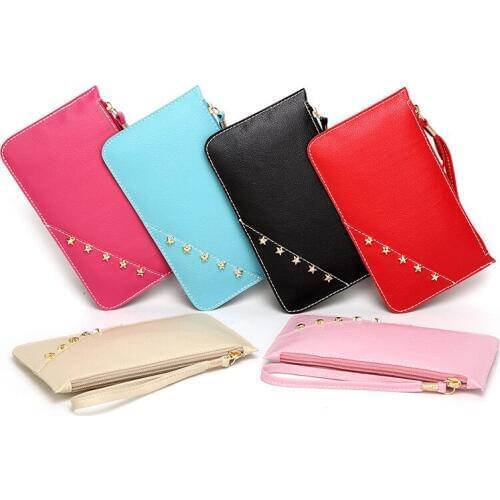 Womens handbag female coin purse candy color day clutch