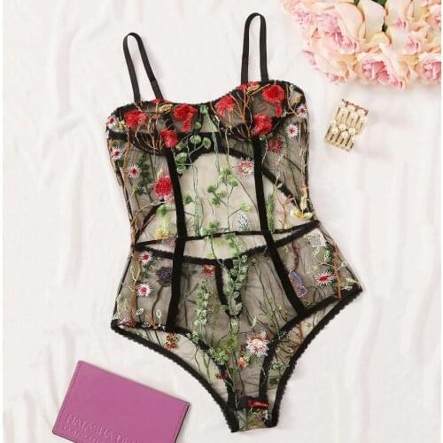 Women Sexy Swimwear Plus Size Lace Lingerie Swimsuit Jumpsuit Underwear Bathing Suit Bodysuit Sleepwear Teddy One Piece Suits