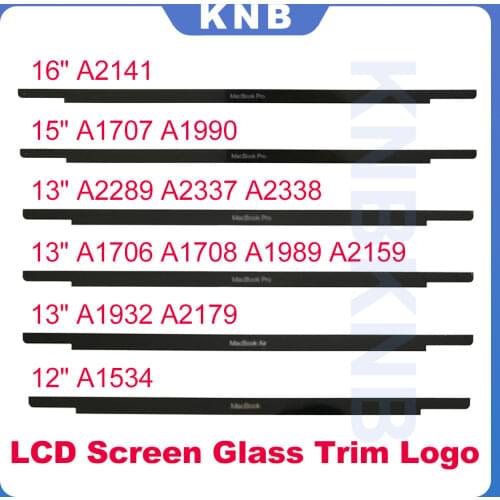 LCD Screen Glass Trim Logo Bezel Front Display Cover for MacBook Pro Air A1706 A1707 A1708 A1989 A1990 A2159 A2141 A1534 A1932