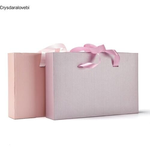 1pc Luxury Gift Box Purple Pink Strong Gift Paper Cardboard Shoe Foldable Box Candy Wedding Souvenir Gift Packaging Boxes