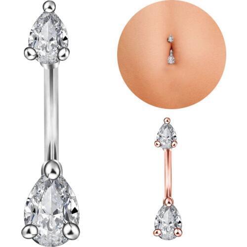 1pcs High Quality Fashion Belly Rings Drip Crystal Belly Button Piercing Sexy Piercing Nombril Navel Piercing Body Jewelry