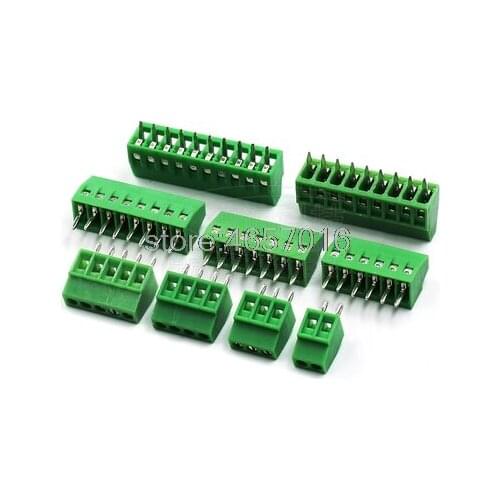 10pcs KF128 8 Poles/8 Pin 2.54mm Pitch PCB Mount Screw Terminal Block Connector - Fits PCBs