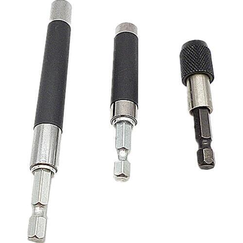 3pc 60mm 80mm 120mm 1/4" Hex Magnetic Impact Screwdriver Bit Holder Quick Release Socket Drive Extension Set Socket Bar Extended