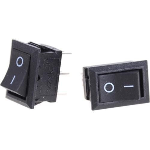 3pcs/lot Black 3PIN Boat Rocker Switch SPST Snap-in on off Micro switch Position 6A/250V 10A/125V 21*15mm