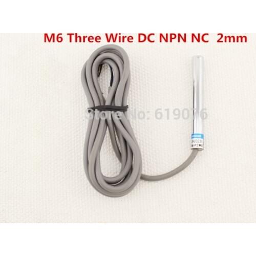 5Pcs M6 Three Wire NPN NC 2mm distance measuring proximity switch sensor -LJ6A3-2-Z/AX